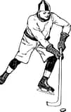 playing hockey 