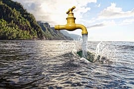 Intake of water