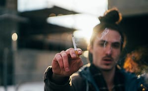man smoking