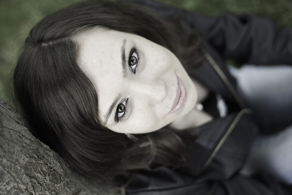 woman smiling